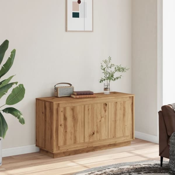 skænk 102x35x55 cm konstrueret træ kunsteg