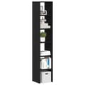 Miniatyrbillede 1 af 10: bogreoler stabelbare 2 stk. 30x30x80 cm konstrueret træ sort-eg
