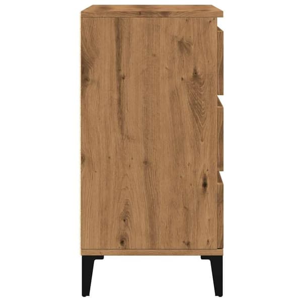 skænk 60x35x70 cm konstrueret træ egetræsfarve