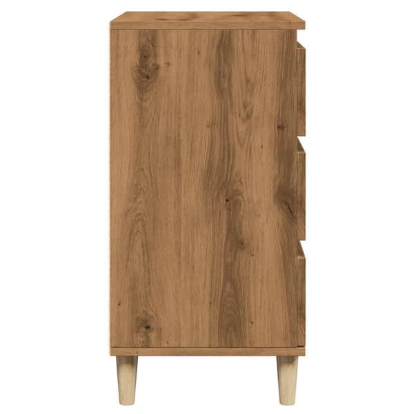 skænk 60x35x70 cm konstrueret træ egetræsfarve