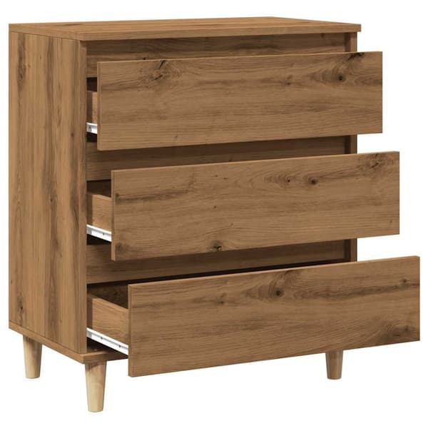 skænk 60x35x70 cm konstrueret træ egetræsfarve