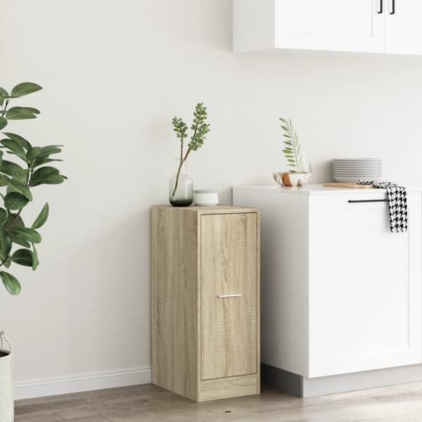 udtræksskab 30x41x77,5 cm konstrueret træ sonoma-eg