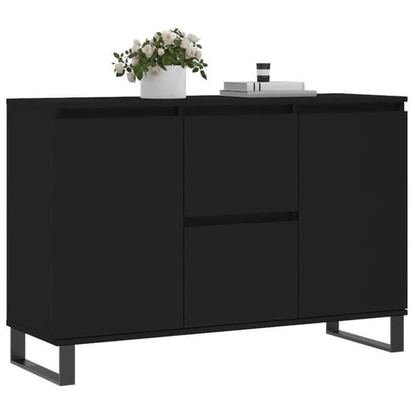 skænk 104x35x70 cm konstrueret træ sort