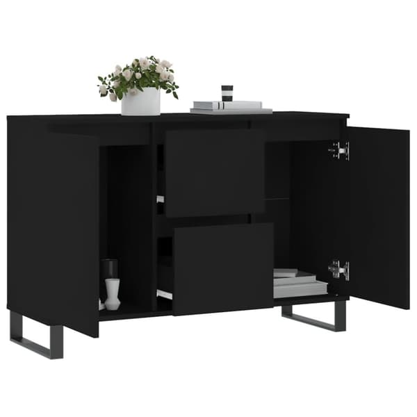 skænk 104x35x70 cm konstrueret træ sort