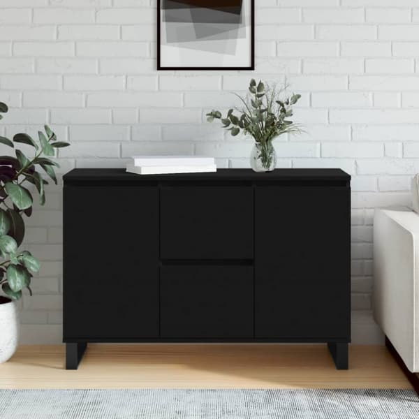 skænk 104x35x70 cm konstrueret træ sort