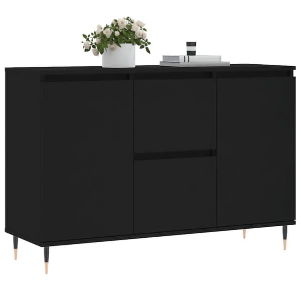 skænk 104x35x70 cm konstrueret træ sort