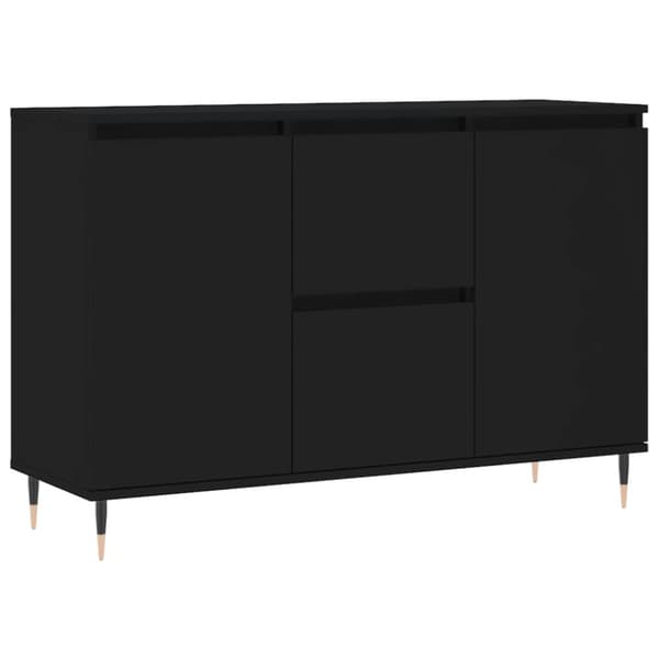 skænk 104x35x70 cm konstrueret træ sort