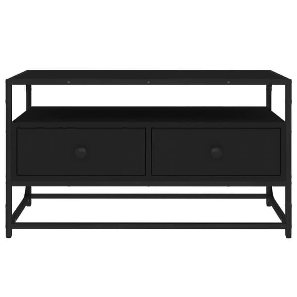 tv-bord 80x35x45 cm konstrueret træ sort