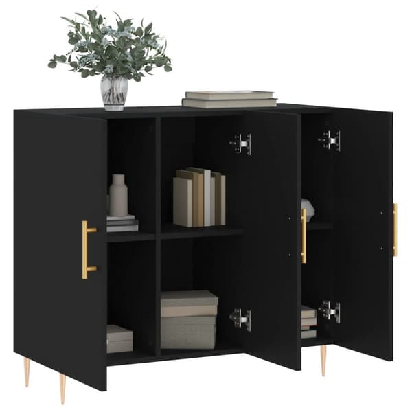 Senkki musta 90x34x80 cm tekninen puu