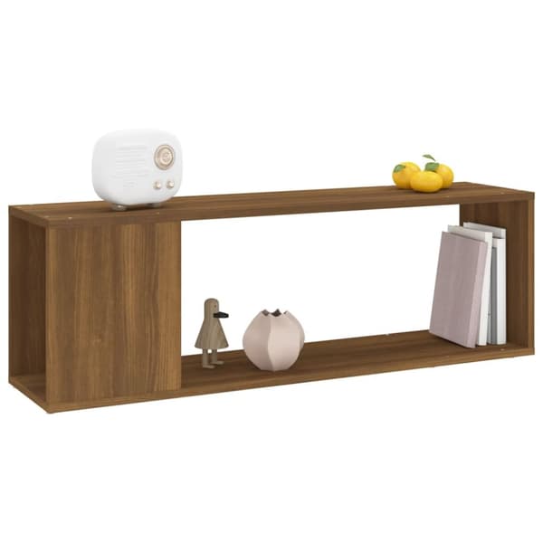 TV-taso ruskea tammi 100x24x32 cm tekninen puu
