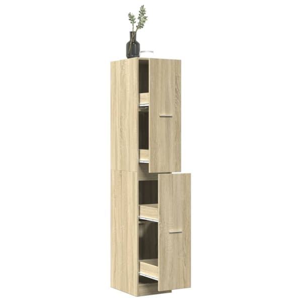 apotekerskab 30x41x174,5 cm konstrueret træ sonoma-eg