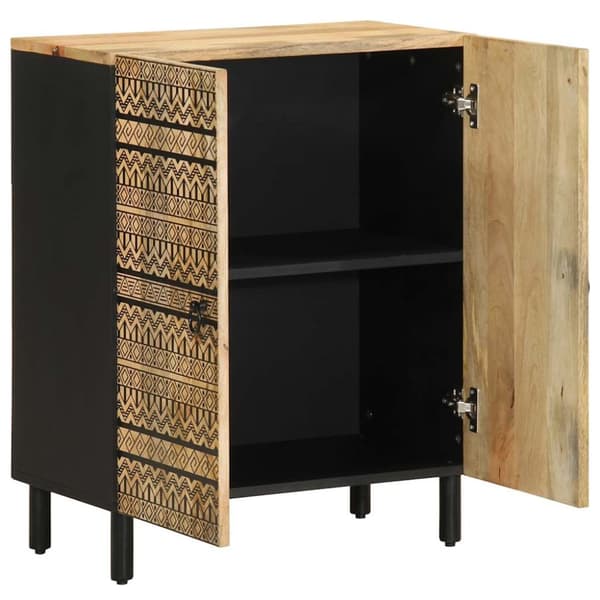 skænk 60x33,5x75 cm massivt ru mangotræ
