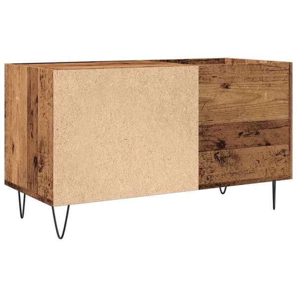 vinylskab 84,5x38x48 cm konstrueret træ antikt trælook