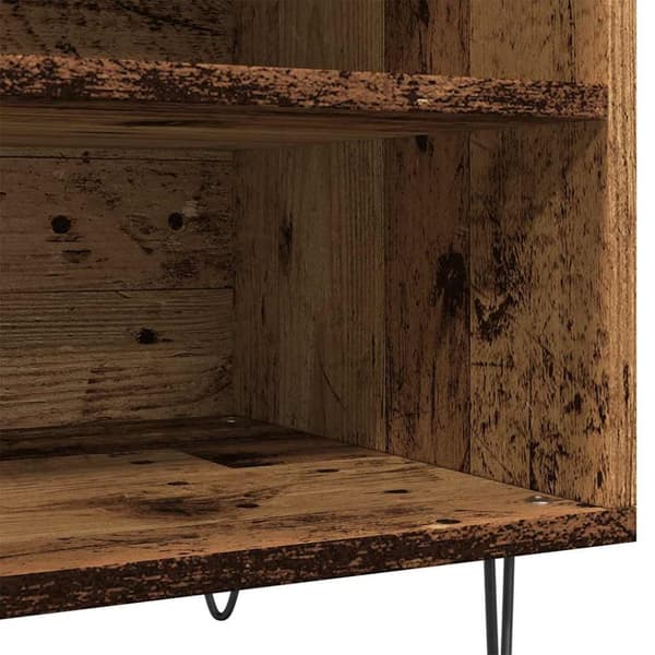 vinylskab 84,5x38x48 cm konstrueret træ antikt trælook
