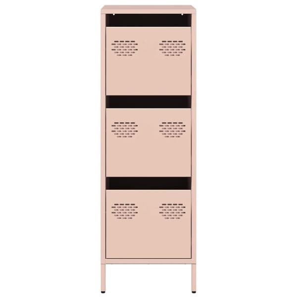 Högskåp rosa 39x35x103,5 cm stål