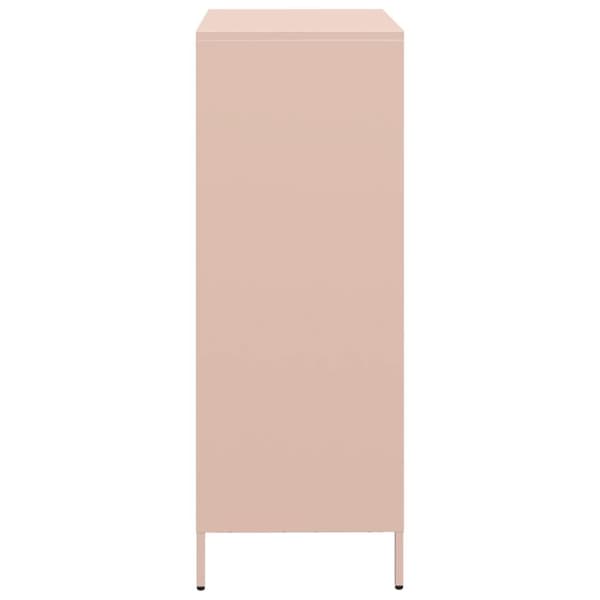 Högskåp rosa 39x35x103,5 cm stål