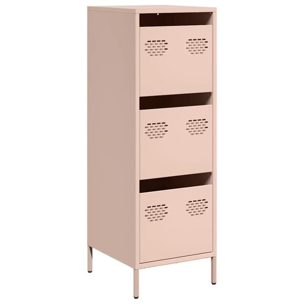 Högskåp rosa 39x35x103,5 cm stål