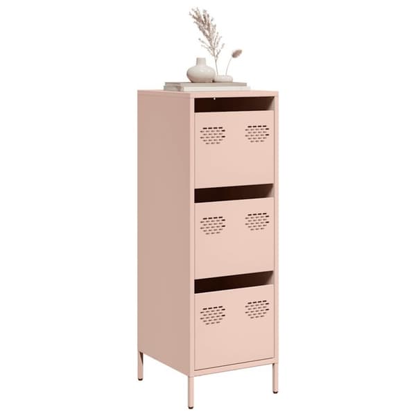 Högskåp rosa 39x35x103,5 cm stål