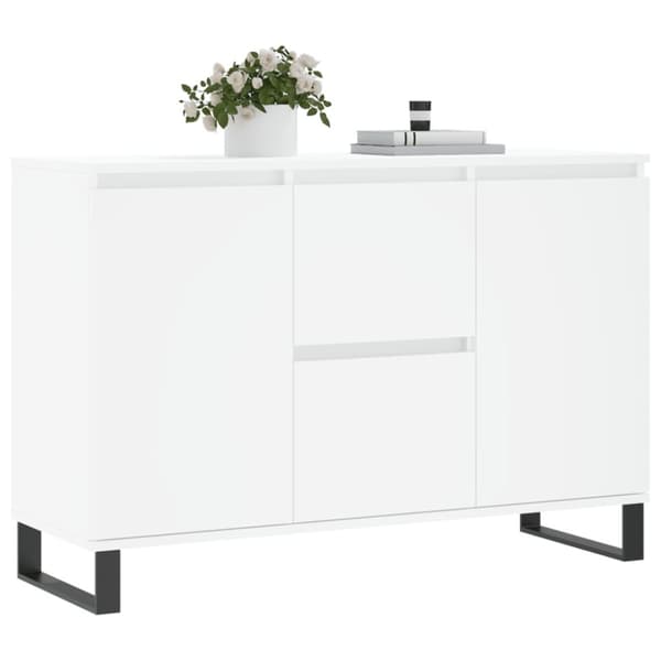Skänk vit 104x35x70 cm konstruerat trä
