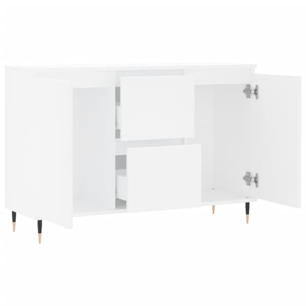 Skänk vit 104x35x70 cm konstruerat trä