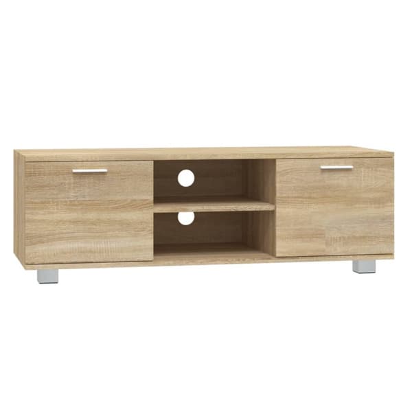 tv-bord 120x40,5x35 cm konstrueret træ sonoma-eg