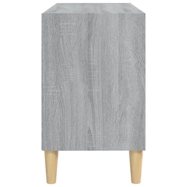 Tv-bänk med massiva ben grå sonoma 69,5x30x50 cm