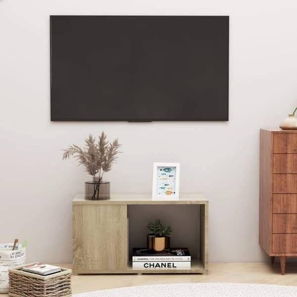tv-bord 60x24x32 cm konstrueret træ sonoma-eg