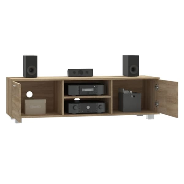 tv-bord 110x30x50 cm konstrueret træ sonoma-eg