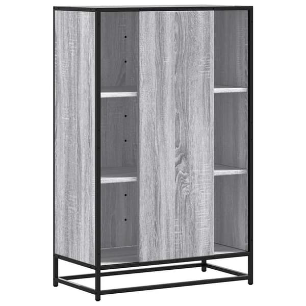 Högskåp grå sonoma 68x35x106,5 cm konstruerat trä och metall