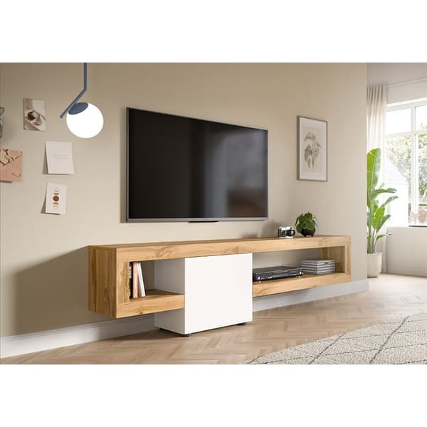 Loft hyllesystem 1 dør 2 rom hvit.
