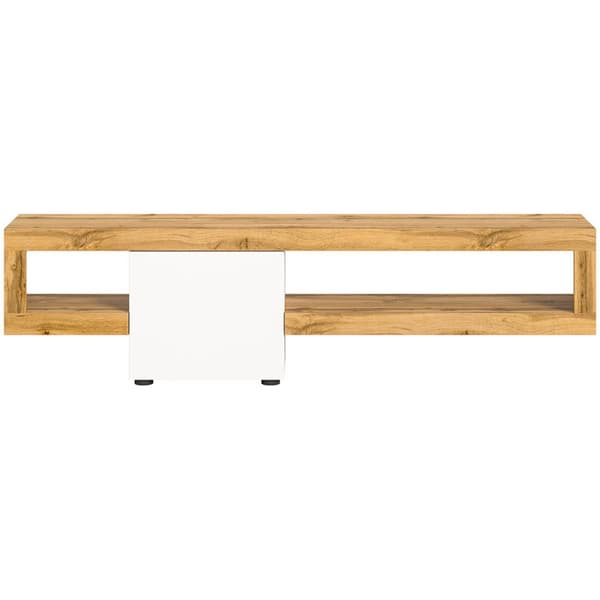 Loft hyllesystem 1 dør 2 rom hvit.