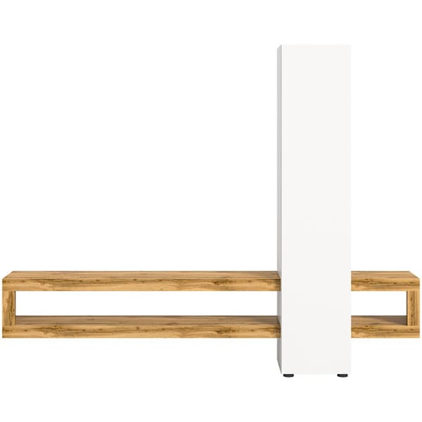 Loft hyllesystem 1 dør 2 rom hvit.