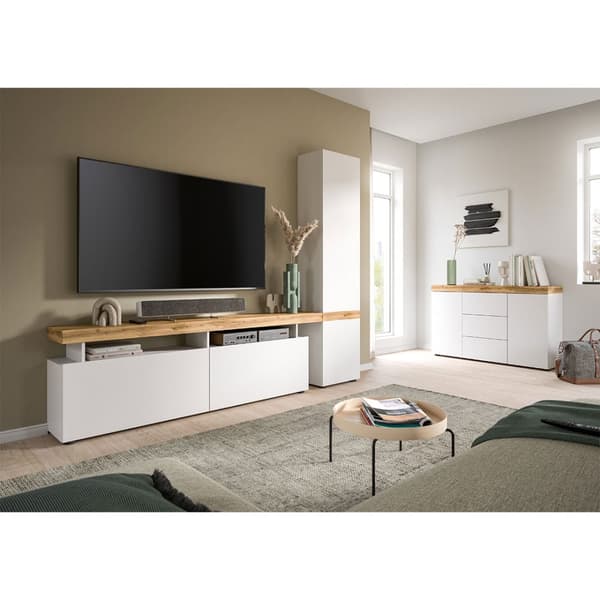 Malibu hyllesystem 1 dør 2 rom 2 klaffedører hvit.