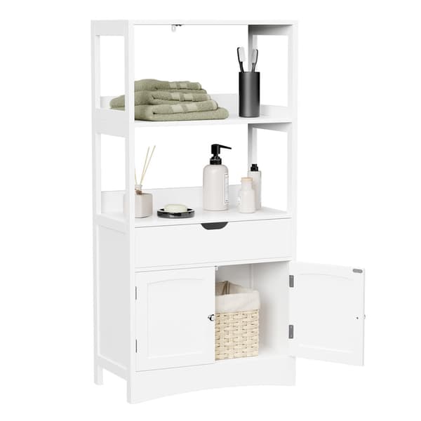 Liten förvaringsenhet med 1 låda, 2 luckor och 2 hyllplan - H122 cm