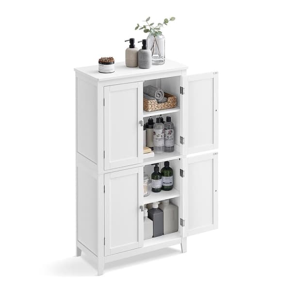 Petit meuble de rangement 4 portes blanc - H110 cm