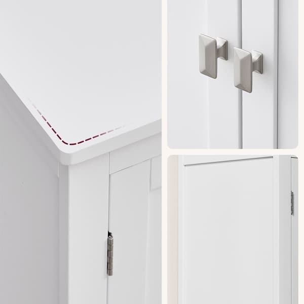 Petit meuble de rangement 4 portes blanc - H110 cm