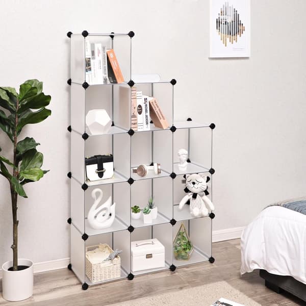 Garderobeskab - Bogreol - Plank System - Transparent Decor Cabinet