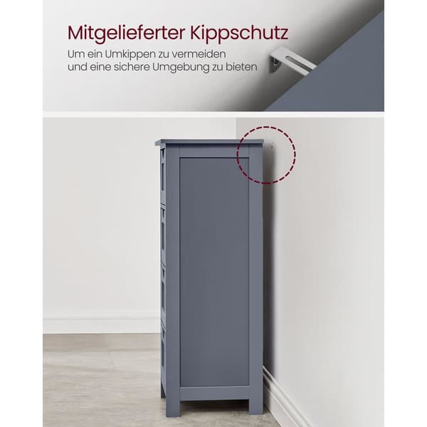 Sideskab - med 4 skuffer