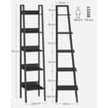 Miniatyrbillede 4 af 7: Bogreol - Ladderstativ - med 5 niveauer - metalramme - sort