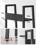 Miniatyrbillede 6 af 7: Bogreol - Ladderstativ - med 5 niveauer - metalramme - sort
