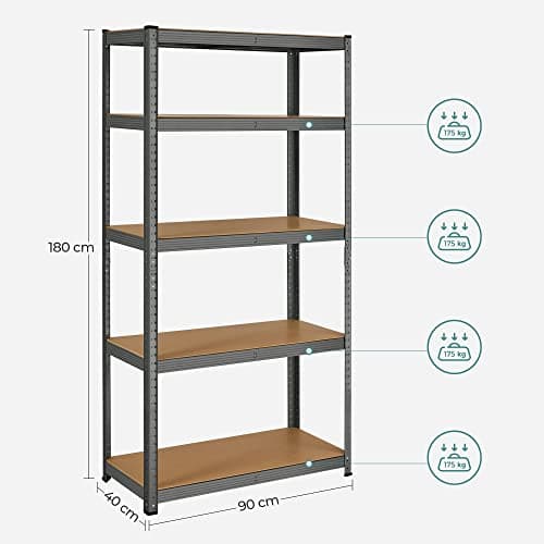 Opbevaringsstativ - Rack Box - Cellar Rack - Op til 875 kg belastningskapacitet - Grå