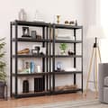 Miniatyrbillede 3 af 7: Opbevaringsstativ - Skab med 5 hylder - 150 x 75 x 30 cm - til 400 kg - Industriel - Sort