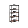 Miniatyrbillede 7 af 7: Opbevaringsstativ - Skab med 5 hylder - 150 x 75 x 30 cm - til 400 kg - Industriel - Sort