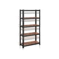 Miniatyrbillede 2 af 7: Opbevaringsstativ - Skab med 5 hylder - 150 x 75 x 30 cm - til 400 kg - Industriel - Sort