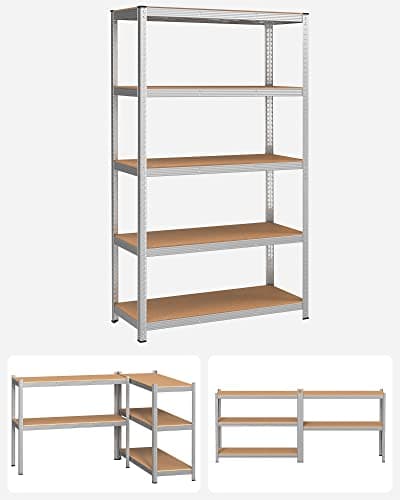 Varastoteline - 5 säädettävällä hyllyllä - 180 x 90 x 40 cm - enintään 875 kg