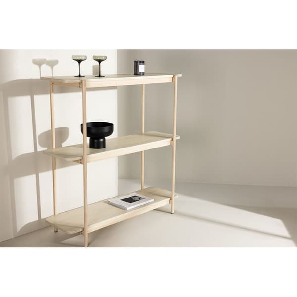 Heim hylle 120 cm 3 hyller whitewash.