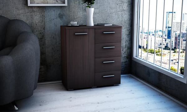 Kommode HELENA 80cm 1D4S VENGE wenge