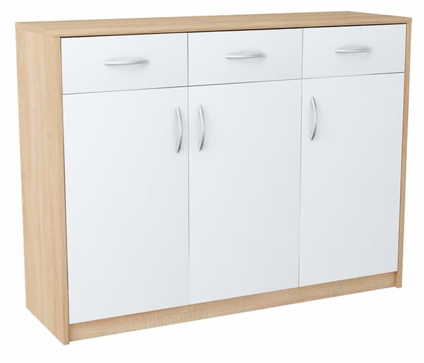 Lipasto 3D3S WHITE-SONOMA 110cm laatikot