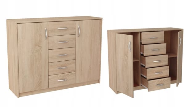 Kommode 2D5S SONOMA OAK 110cm skuffer