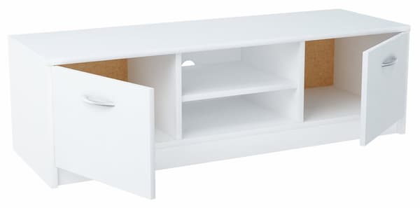 TV bordskab 2DC 120cm HVID kommode hylde
